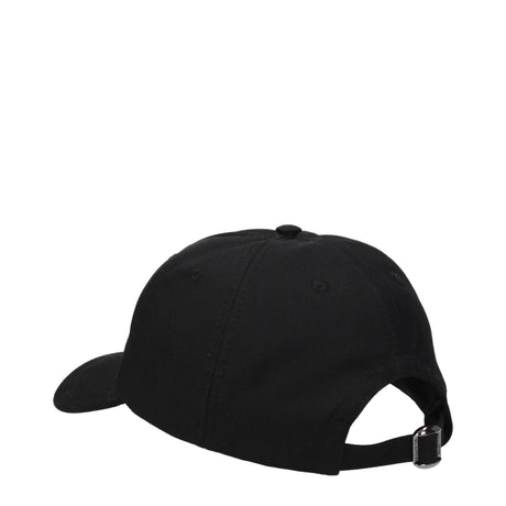 Valentino Garavani Black Cotton Caps (Baseball Hat) - Hilstor