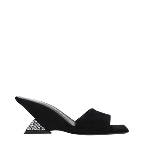 The Attico Black Leather Platforms - Hilstor