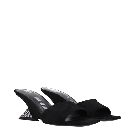 The Attico Black Leather Platforms - Hilstor