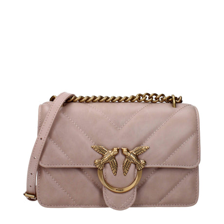 PINKO Pink Leather Crossbody Bags - Hilstor