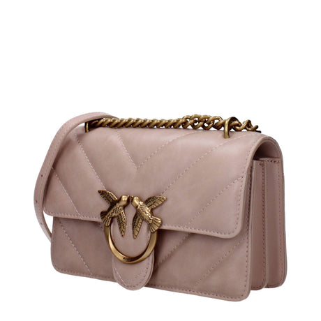 PINKO Pink Leather Crossbody Bags - Hilstor
