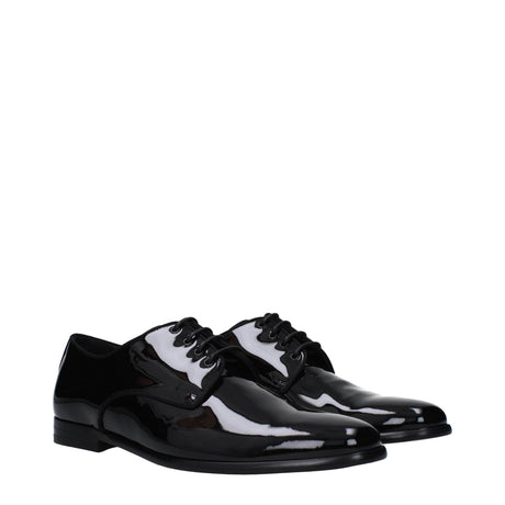 Dolce & Gabbana Black Leather Oxfords And Derbies - Hilstor