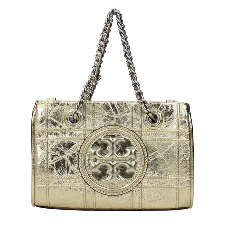 Tory Burch Gold Leather Handbags - Hilstor