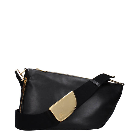Burberry Black Leather Crossbody Bags - Hilstor