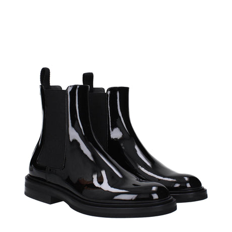Dolce & Gabbana Black Leather Ankle Boots - Hilstor