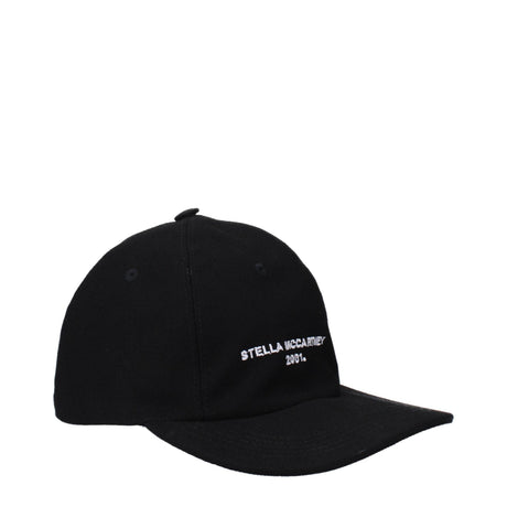 Stella McCartney Black Cotton Caps (Baseball Hat) - Hilstor
