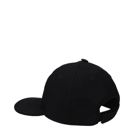 Stella McCartney Black Cotton Caps (Baseball Hat) - Hilstor
