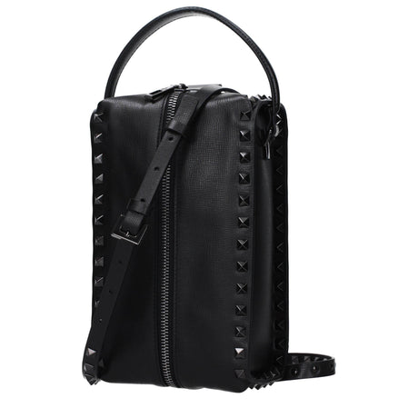 Valentino Garavani Black Leather Clutch Bags - Hilstor