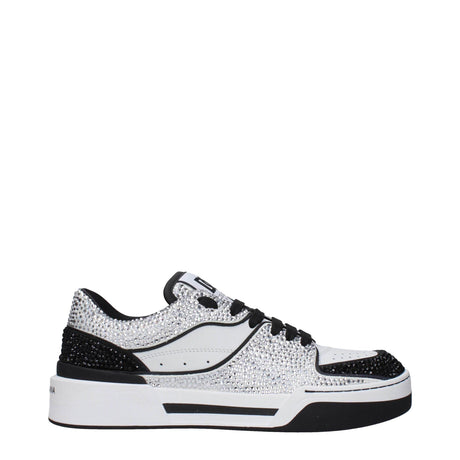 Dolce & Gabbana White Leather Low Tops - Hilstor