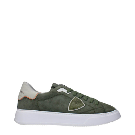 Philippe Model Green Leather Low Tops - Hilstor