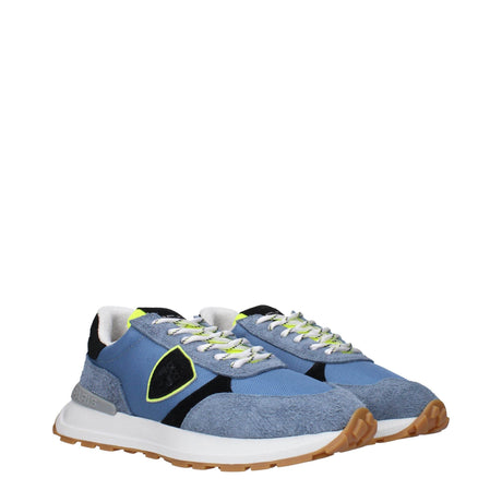 Philippe Model Blue Fabric Athletic Sneakers - Hilstor