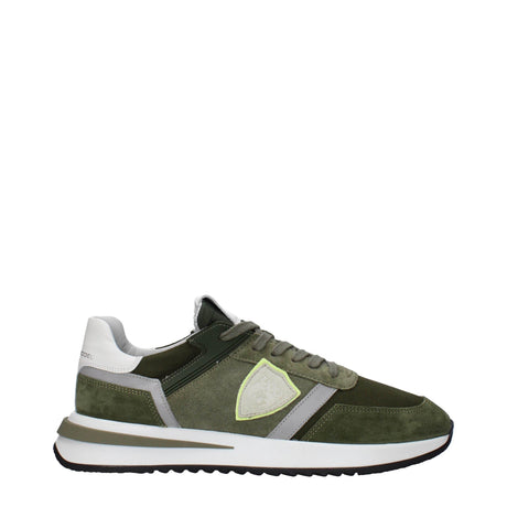 Philippe Model Green Leather Athletic Sneakers - Hilstor