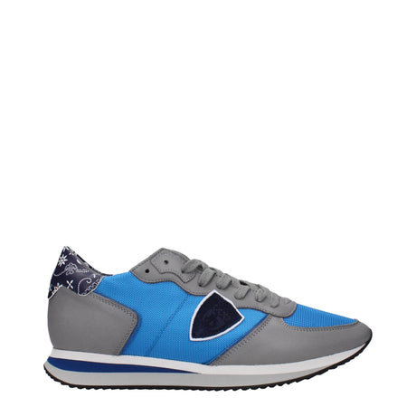 Philippe Model Blue Fabric Low Tops - Hilstor