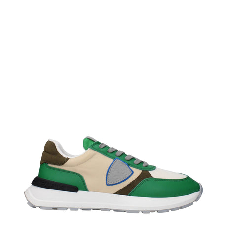 Philippe Model Green Fabric Athletic Sneakers - Hilstor