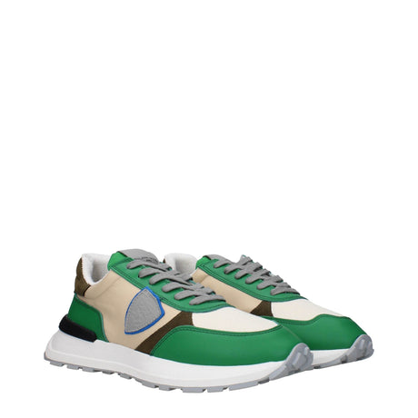 Philippe Model Green Fabric Athletic Sneakers - Hilstor