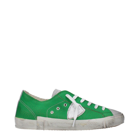 Philippe Model Green Leather Low Tops - Hilstor