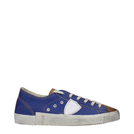 Philippe Model Blue Leather Low Tops - Hilstor