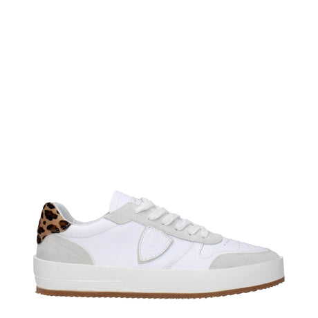 Philippe Model White Leather Low Tops - Hilstor