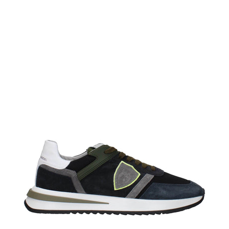 Philippe Model Blue Leather Low Tops - Hilstor