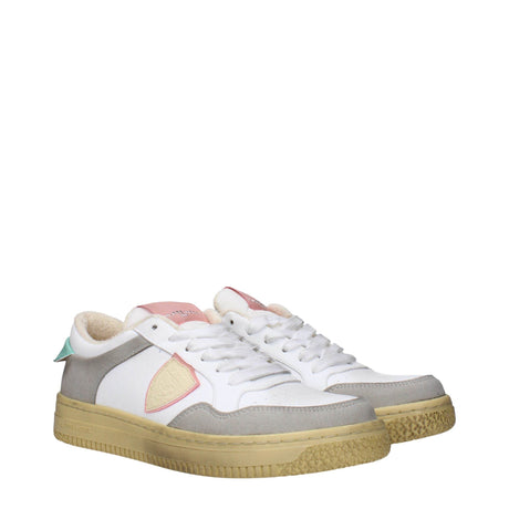 Philippe Model White Leather Low Tops - Hilstor