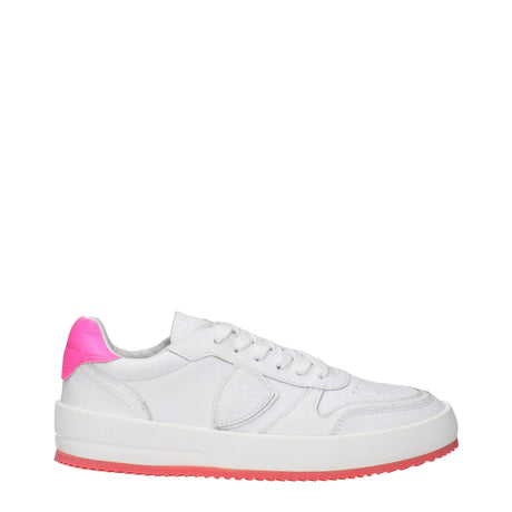 Philippe Model White Leather Sneakers - Hilstor