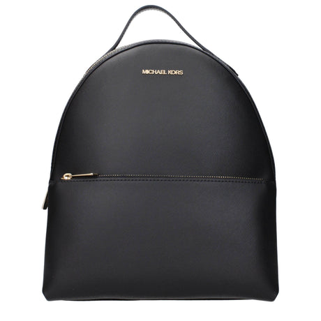 Michael Kors Black Leather Backpacks - Hilstor