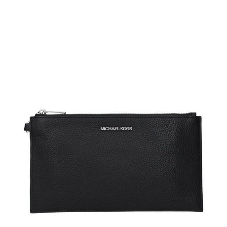 Michael Kors Black Leather Clutch Bags - Hilstor