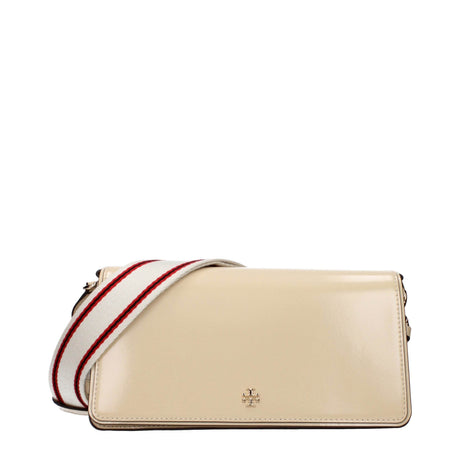 Tory Burch Beige Leather Crossbody Bags - Hilstor