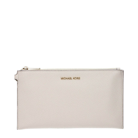 Michael Kors Beige Leather Clutch Bags - Hilstor