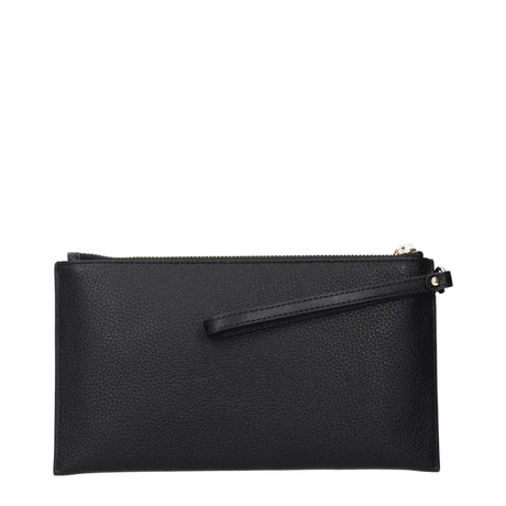Michael Kors Black Leather Clutch Bags - Hilstor