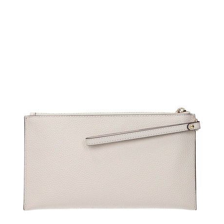 Michael Kors Beige Leather Clutch Bags - Hilstor