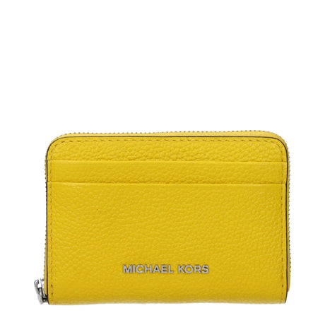 Michael Kors Yellow Leather Cardholders - Hilstor