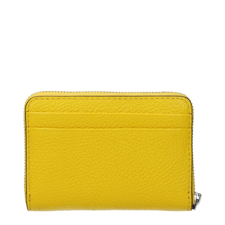 Michael Kors Yellow Leather Cardholders - Hilstor