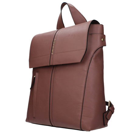 Piquadro Brown Leather Backpacks - Hilstor