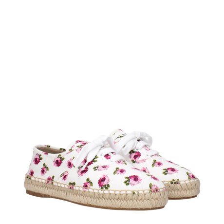 Prada White Fabric Espadrilles - Hilstor