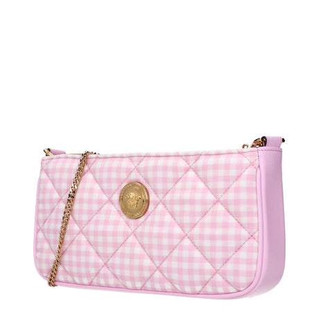 Versace Pink Fabric Shoulder Bags - Hilstor