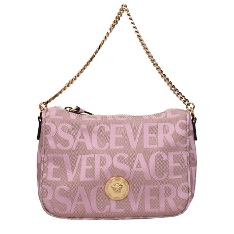 Versace Pink Fabric Handbags - Hilstor