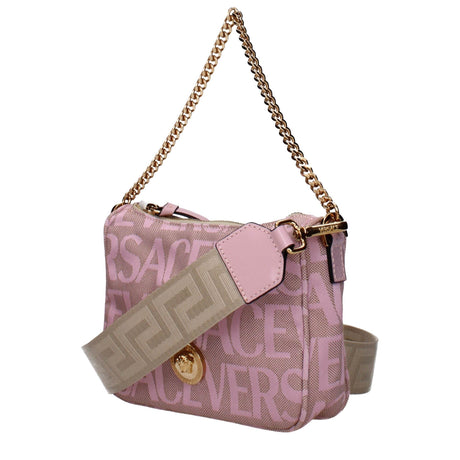 Versace Pink Fabric Handbags - Hilstor