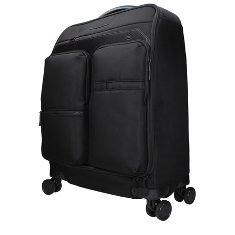 Piquadro Black Fabric Luggage And Travel - Hilstor