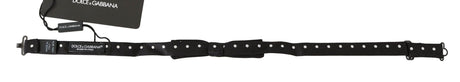 Dolce & Gabbana Black 100% Silk Polka Dot Adjustable Neck Bow Tie - Hilstor