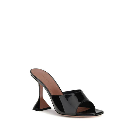 Amina Muaddi Patent-leather Lupita Sandals - Hilstor