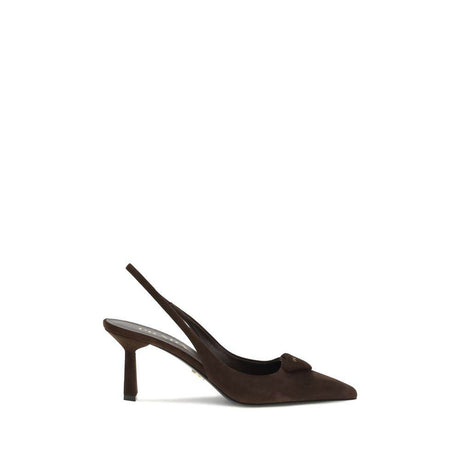 Prada Suede Slingback Pumps - Hilstor