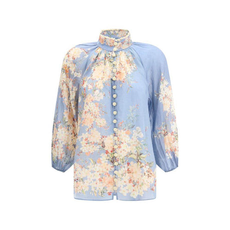 Zimmermann Cascadian Blouse with puff sleeves - Hilstor
