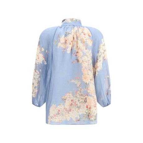 Zimmermann Cascadian Blouse with puff sleeves - Hilstor