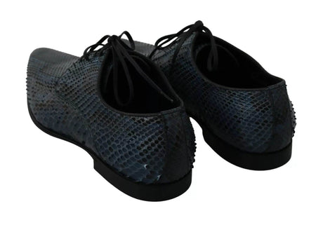 Dolce & Gabbana Blue Python Leather Snakeskin Shoes - Hilstor