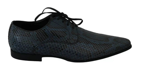 Dolce & Gabbana Blue Python Leather Snakeskin Shoes - Hilstor