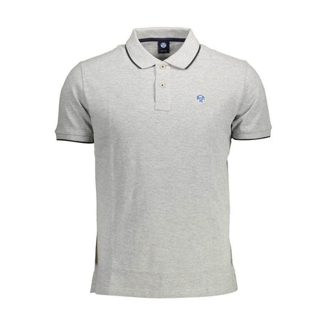North Sails Gray Cotton Polo Shirt - Hilstor