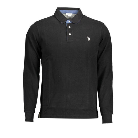 U.S. POLO ASSN. Black Cotton Polo Shirt - Hilstor