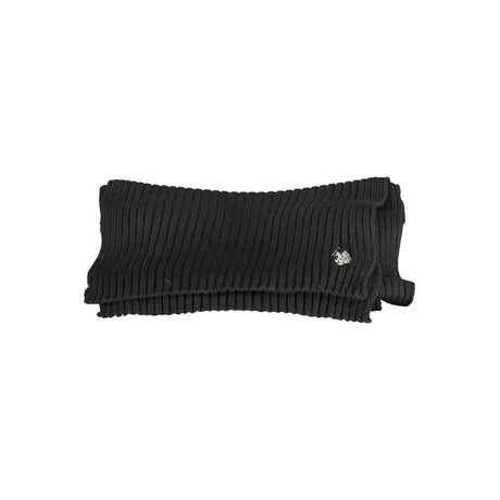 U.S. POLO ASSN. Black Wool Scarf - Hilstor