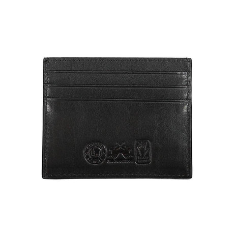 La Martina Black Leather Wallet - Hilstor